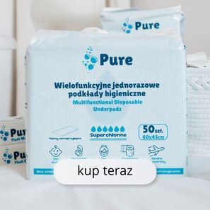 podkłady higieniczne chłonne Pure