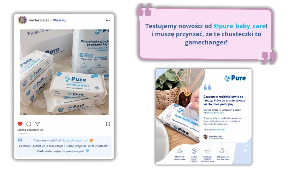opinie testerek na temat produktów Pure Baby